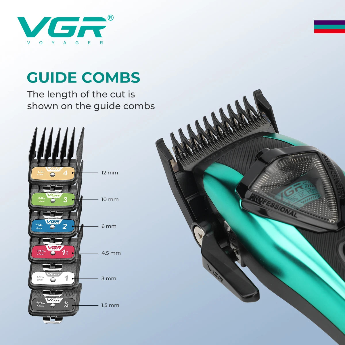 VGR Hair Trimmer Professional Hair Clipper External Rotor Motor Hair Trimmer Lever Grips Mim Blade Barber Trimmer for Men V-884